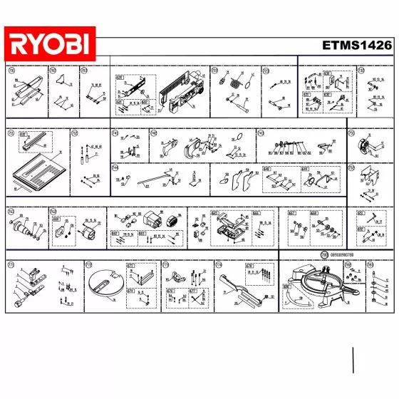 Ryobi ETMS1426 Spare Parts List Type: 5133000899